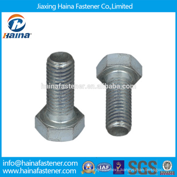 DIN933 High Quality 4.8Gr 8.8Gr Zinc plated hex bolt